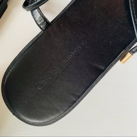 ASOS Black Leather Lace Up Wrap Sandals 8 NEW - Picture 2 of 3